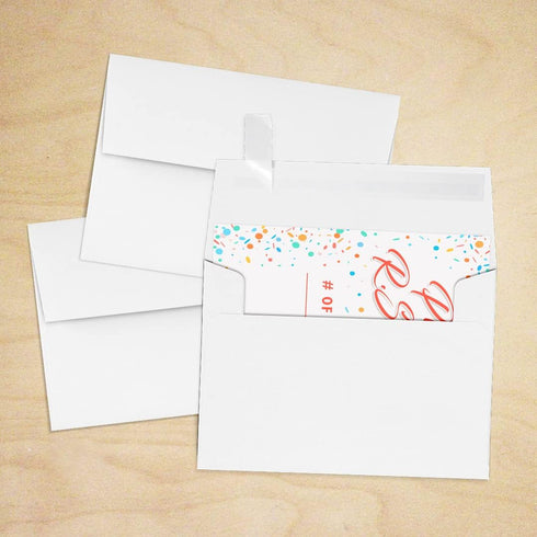 LUXPaper 4Bar A1 Invitation Envelopes | Peel & Press | 3 5/8" x 5 1/8" | White | 24lb. Text | 50 Qty...