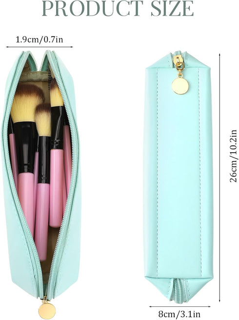 Travel Makeup Brush Holder, Portable Travel Cosmetic Brush Bag with Zipper, Makeup Brush Bag Pouch Travel Case Small Makeup Bag for Travel Outdoor...