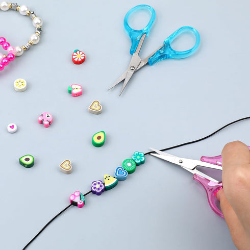 8Pcs Scissors for Crafting Stainless Steel Scissors with Protective Cover Mini Detail Craft Scissors Straight Fine Tips Design for Crafting Facial...