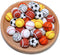 36pcs Silicone Beads for Pens Keychain Making 12mm Bulk Baseball Basketball Football Sport Focal Silicone Loose Beads Bracelet Necklace DIY Craft ...