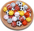 36pcs Silicone Beads for Pens Keychain Making 12mm Bulk Baseball Basketball Football Sport Focal Silicone Loose Beads Bracelet Necklace DIY Craft ...
