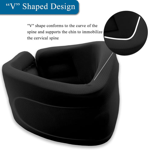 Neck Brace Neck Stretcher Cervical Collar for Neck Pain Relief and Improve Neck Tilt Neck Traction Device with Ice Silk Fabric and Soft Foam, Cerv...