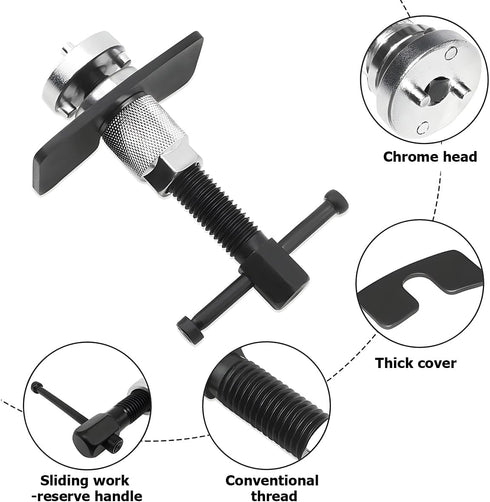 Car Brake Piston Wind Back Tool, 3pcs/Set Brake Caliper Piston Rewind Tool, Auto Rear Brake Pad Wind Back Tool, Brake Caliper Wind Back Tool for R...