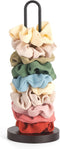 Mkono Scrunchies Holder Stand Hair Accessories Organizer Gold White Metal Scrunchies Tower Hold 25-35 Scrunchies Modern Vertical Hair Tie Headband...