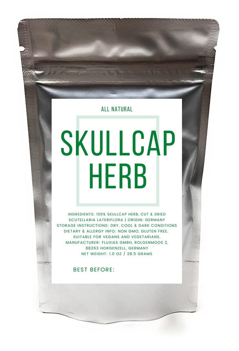 Skullcap Scutellaria Scullcap Herb from Germany - Natural, Cut & Dried Scutellaria Lateriflora - Net Weight: 1oz/28.5g...