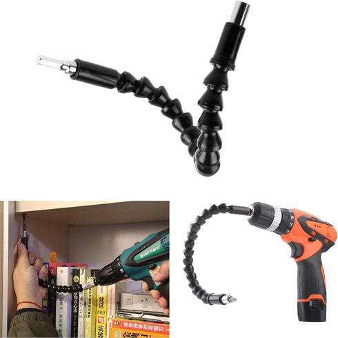 Super Bit, Superbit Screwdriver Flexible,Flexible Drill Bit Extension, Super Bit Bendable Tool, Suitable for All Electric Hand Drills (2 Piece Ora...