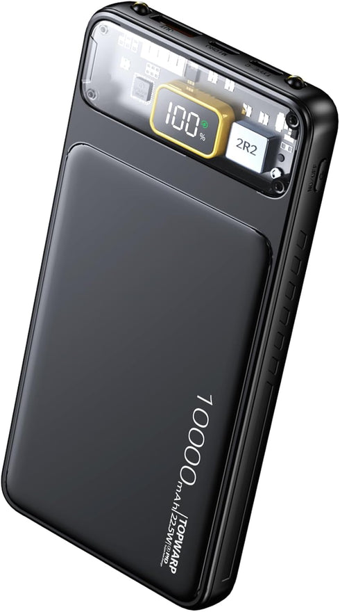 10000mAh Power Bank,Slim 22.5W Fast Charging Small Portable Charger PD 5V/3A USB-C Outpu,with Emergency Lighting,Compatible iPhone and Android Pho...