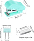 PATIKIL Stapler Set, Metal Portable Desktop Office Accessories No Jams Stapler with 400 Staples 3 Binder Clips for Business, Desk, Home, Classroom...