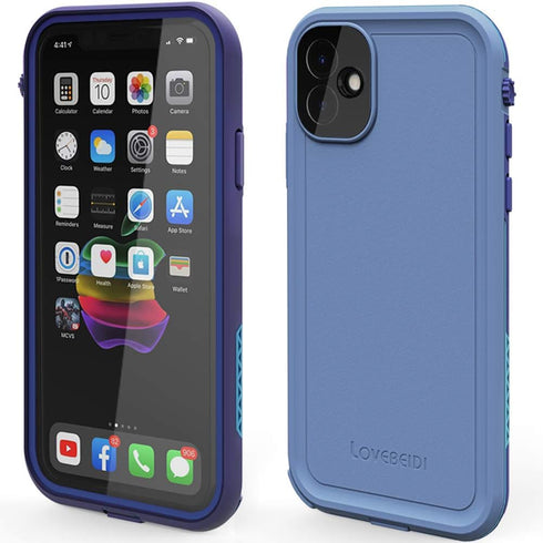 for iPhone 11 Waterproof Case 6.1 Screen Protector Underwater Shockproof Full-Body Dustproof Rugged Case for Aplle iPhone 11 (Navy Blue)...