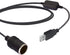 Apoi USB A Male to 12V Car Cigarette Lighter Socket Female Step Up Cable Inverter Converter for Lighters Driving Recorder and More-Black (1.96FT/0...