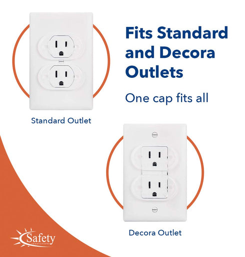Safety Innovations, Ultimate Outlet Safety Cap, Baby Proofing Outlet Plugs, Child Safety Electrical Outlet Covers, Easy Installation, Protect Todd...