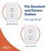 Safety Innovations, Ultimate Outlet Safety Cap, Baby Proofing Outlet Plugs, Child Safety Electrical Outlet Covers, Easy Installation, Protect Todd...