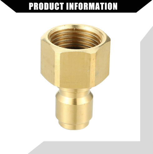 Pressure Washer Coupler/Outer Washer Gun Adapter Universal for Car/Durable Brass 1/2" / 1 Pcs Copper Tone...