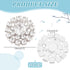 AHANDMAKER 30 Pcs Rhinestone Buttons Embellishments, 19mm Silver Flower Flatback Rhinestone Buttons, Crystal Button Embellishments for Crafts Jewe...