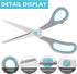 8.5" Scissors, Stainless Steel Blades, Soft Grip Handle, Suitable for Households,Offices and Schools, All Purpose, Blue/Grey...