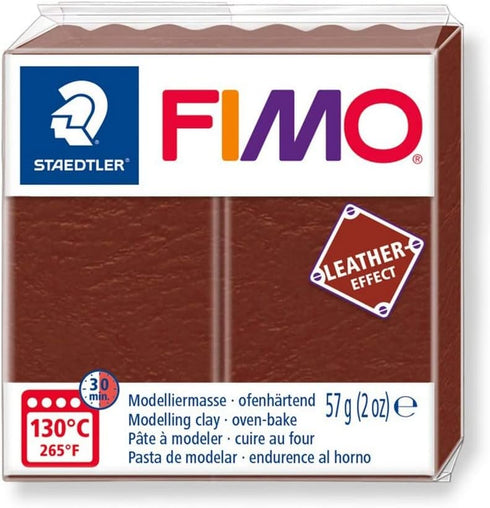 STAEDTLER Fimo Leather - Effect Oven-Hardening Modelling Clay Colour Nut 8010-779...