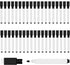 50Pcs Black Magnetic Dry Erase Markers with Eraser Cap, White Board Mini Dry erase Markers Bulk, Fine Point Tip Student White Board Markers for Te...