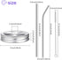 26 PCS Regular Mouth Mason Jar Lids With Straw Hole - 70MM Canning Caps for Drinking and Food Storage, Silver Tinplate With Silicone Ring, Straws,...