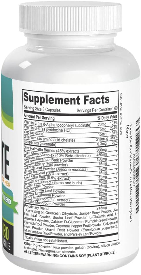 2-Month Prostate Health Support Supplement with 33 Active Ingredients - Prostate Supplements for Men - Prostate Pills - 180 Capsules...