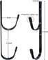 Pool Pole Hanger for Fence?4 Pack? Black Pool Equipment Hooks Heavy Duty Pool Tool Organizer for Telescopic Poles, Skimmers, Leaf Rakes,Pool Hose,...