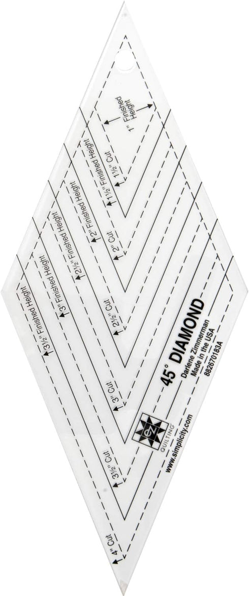 WRIGHTS EZ Quilting 45 degree Diamond Template Tool...