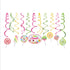30Ct CandyLand Hanging Swirl Decorations,Lollipop Decorations,Sweet Decorations for Girls,Boys,Kids,Home,Classroom,Office,Baby Shower...