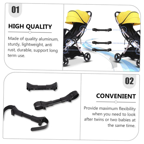 2pcs Stroller A Accessory Universal Connectors Two Double Twin Ster Outdoor Baby Sters Become Babies Professional Use Prams for Connector Single A...