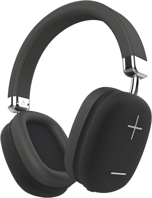 P37 Max Over Ear Bluetooth Headphones, Black Wireless Headphones with Microphone, 80H Playtime,Deep Bass Memory Foam Ear Cups,Hifi Audio, Lightwei...