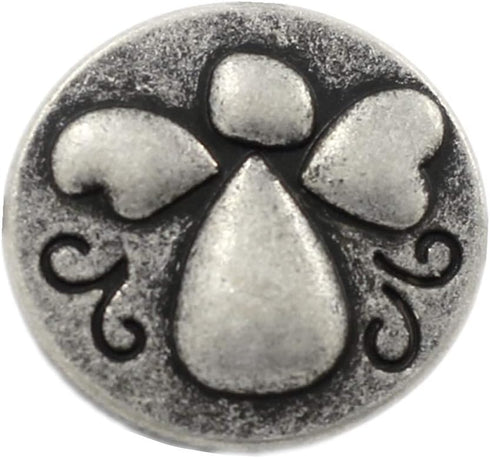 Bezelry 12 Pieces Baby Angel Oval Antique Silver Color Metal Shank Buttons. 18mm X 15mm...