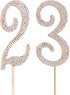 MAGJUCHE Gold 23" Crystal Cake Topper, Number 23 Rhinestones 23rd Birthday Cake Topper, Men or Women Birthday or 23th Anniversary Party Decoration...