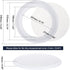 Facmogu 2PCS 8in White Ceiling Speaker Covers, Surface Mount Speaker Grill Mesh Round Speaker Grille Woofer Car Speaker Grill Cover Guard Protecto...