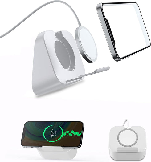 Phone Wall Mount for Magsafe Charger Bedside Phone Holder Compatible with Magsafe Accessories Fit for iPhone 12/12 Pro/ 13 Pro Max(Charger Not Inc...