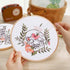 YANGSHINE 2 Sets Human Anatomy Embroidery Kit for Beginners,Flower with Skull Patterns Cross Stitch Kits,Including Embroidery Hoops, Fabric,Color ...