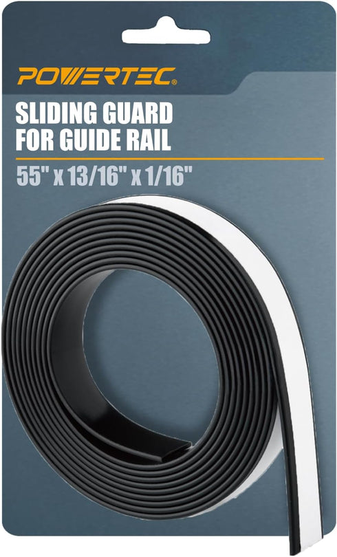 POWERTEC Track Saw Guide Rail Slide Strip, 55" Sliding Guard for Makita, Festool, Milwaukee, POWERTEC Guide Rails, 1PK (71911)...