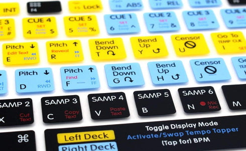 Serato Scratch Live Shortcuts Keyboard Cover US Layout for Air 13 Inch A1466 A1369(2010-2017)/for MacBook Pro 13 Inch 15 Inch(2015 or Older Versio...