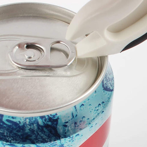 Easy Open Ring Pull Can Opener, Ergonomic Can Ring-Pull Helper J Shape Ring Pull Can Opener Ring Hook Pulling Jar Opener Manual Ring-Pull Cans Lid...