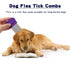 Tick flea comb for dogs 7pcs Metal flea brush for indoor Cats Lice combs for thick hair Pet tear stain comb Fine tooth comb Large and Small dog co...