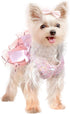 Dog Dress for Small Dogs Girl Summer Puppy Dresses Clothes Outfit for Chihuahua Yorkie Teacup Pink Dog Wedding Dress Holiday Cute Bowknot Pet Skit...