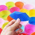Newk Reusable Silicone Baking Cups, 48 Packs Nonstick Food Grade Silicone Cupcake Liners, Muffins Cup Molds - 8 Colors...