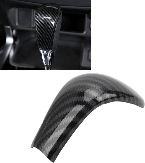 Keenso Gear Shift Knob Cover, Carbon Fiber ABS Shift Knob Trim Antiscratch Lightweight Fit for Navara Frontier NP300 2015?2019 Car interior and ex...