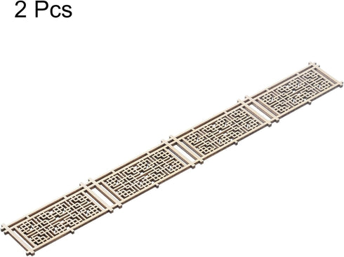 MECCANIXITY 2pcs 7.87 Inch Miniature Garden Fence, Mini Ornament Wood Picket Fence Decorative for Dollhouse Home, DIY 0.08" Wood Classical Style...