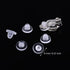 Maxdot 100 Pieces 4 Size Earring Pads Silicone Comfort Earring Cushions for Clips on Earrings, Clear...