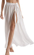 Eicolorte Beach Wrap Maxi Skirt for Women Bathing Suit Swim Bikini Cover Up Sarong (White, 4-12)...