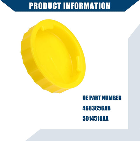 No.4683656AB / Brake Master Cylinder Reservoir Cap for Dodge Journey 2009-2020 for Jeep Wrangler 2001-2017 / Master Cylinder Cap/Front/Durable Pla...