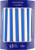 The Dreidel Company Deluxe Tapered Hanukkah Menorah Candles for All 8 Nights of Chanukah (Blue/White)...