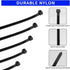 200 Pack Bulk KOOWIN Medium Nylon Plastic Cable Zip Ties 8 inch Wire Wraps Black...