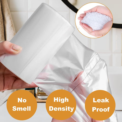 0.5 Gal Trash Bags Small 240 pcs Clear Strong Tiny Garbage Bags for Mini Desk Trash Can, Fit 0.4-0.8 Gal...