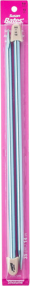 Susan Bates 11114-13 14-Inch Silvalume Single Point Knitting Needle, 9mm, Blue......