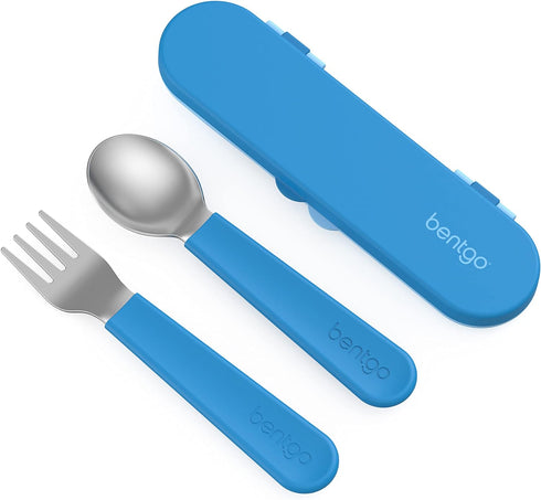 Bentgo® Kids Stainless Steel Utensil Set - Reusable Fork, Spoon & Storage Case - High-Grade BPA-Free Stainless Steel, Easy-Grip Handles, Dishwashe...
