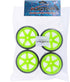 GoolRC 4PCS/Set 1/10 Drift Car Tires Hard Tyre Replacement for Traxxas HSP Tamiya HPI Kyosho On-Road Drifting Car (Green)...